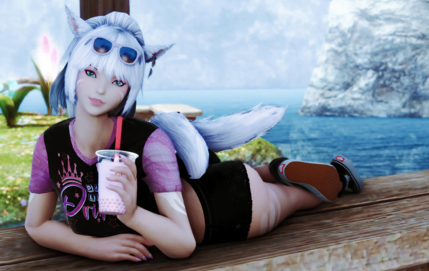 My favorite strawberry milk tea